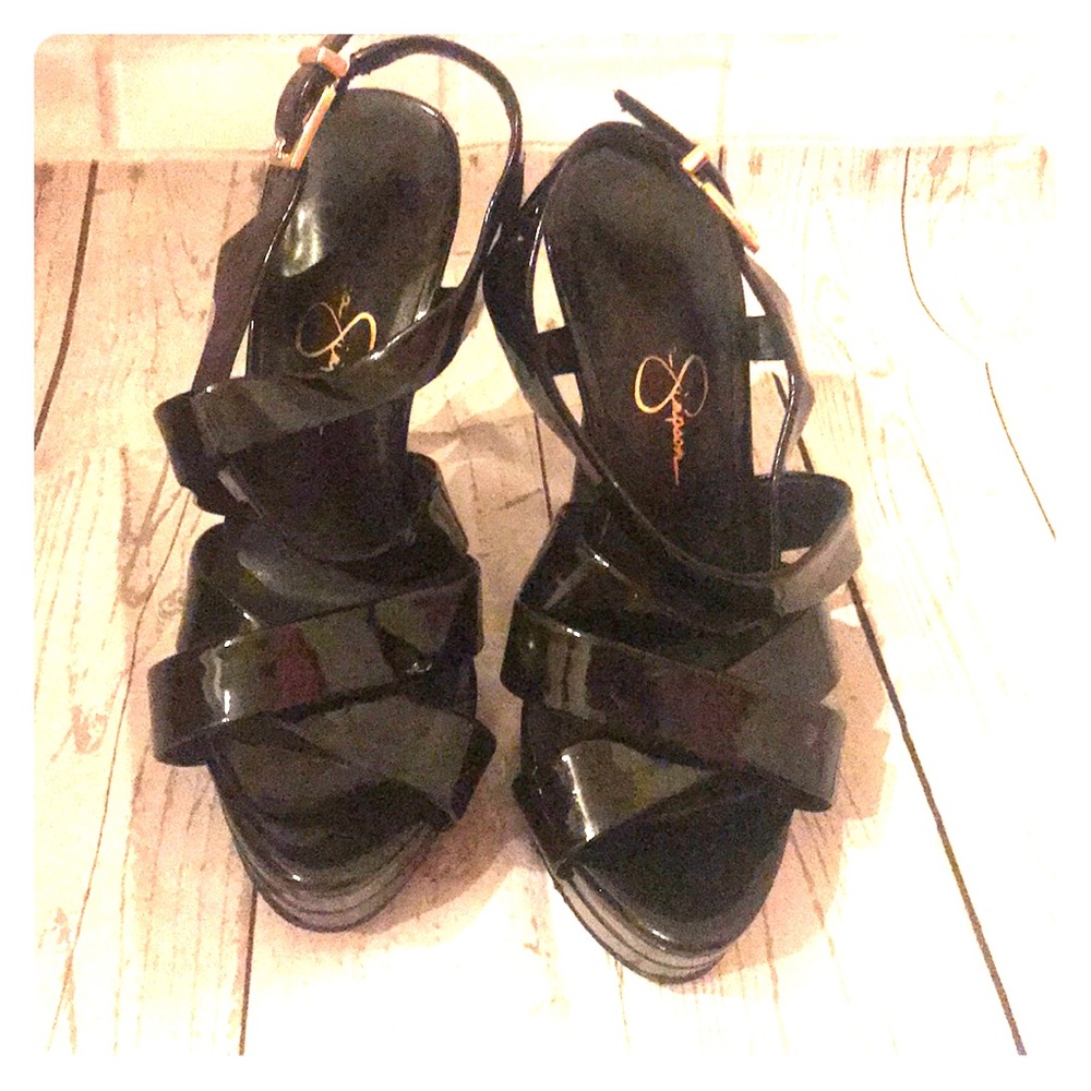 Jessica Simpson Black Strappy Sandals